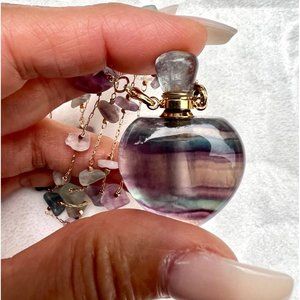 Elegant Multicolor Heart Pendant Necklace